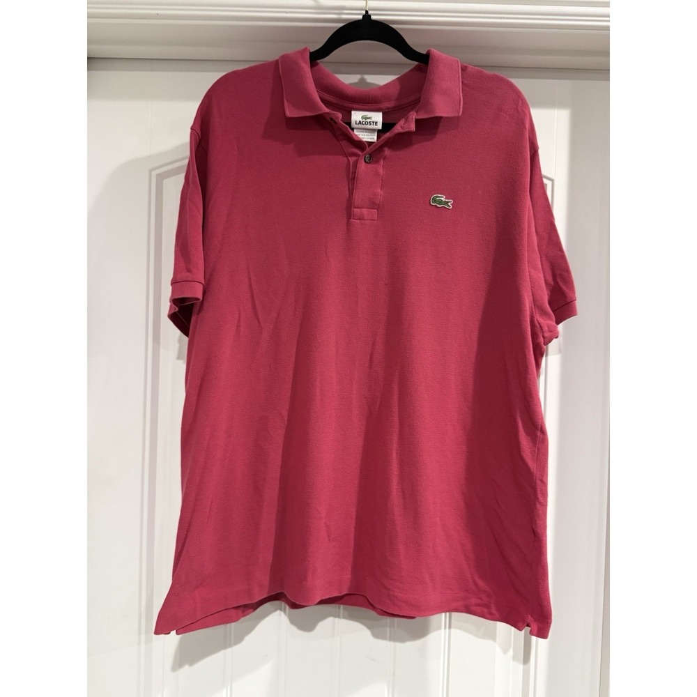 Lacoste Men's Classic Fit Piqué Polo Shirt Size 7 XL / 2XL Pink Short Sleeve